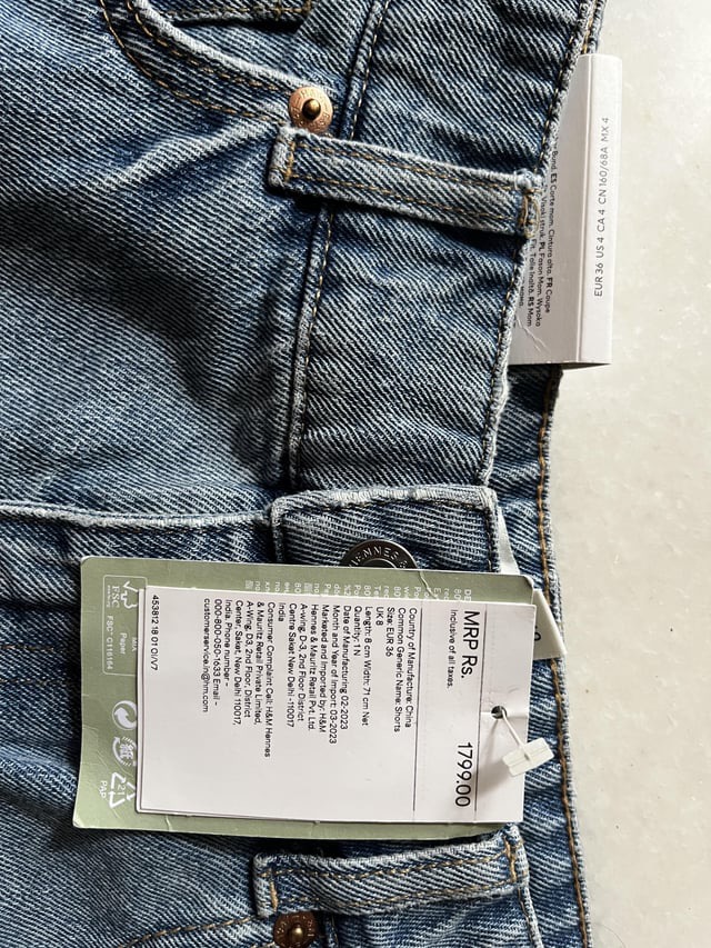 Image 2 of H&M brand new, waist 28, mom fit, blue color, for 1000 incl shipping